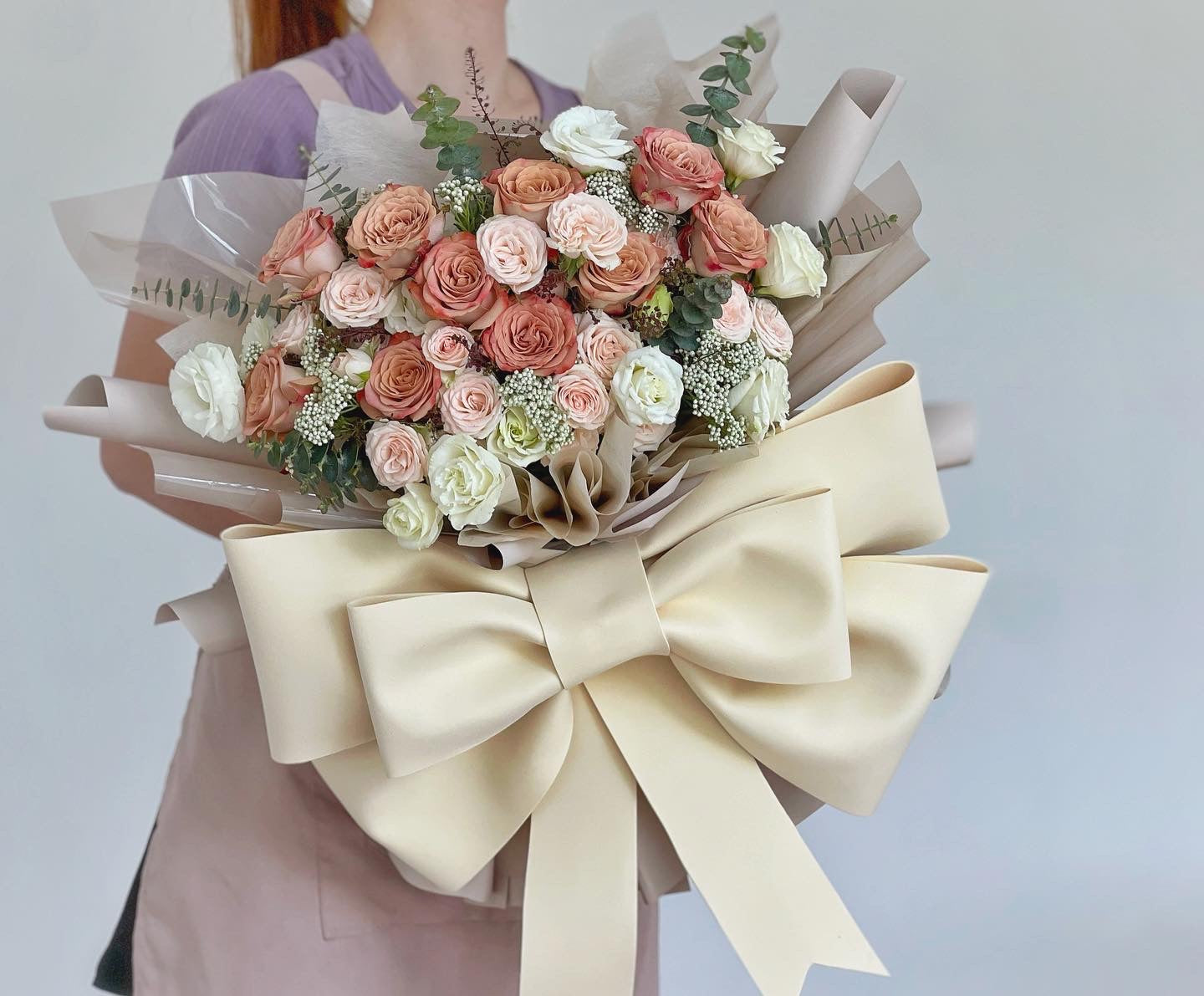 Cappuccino mixture with big ribbon