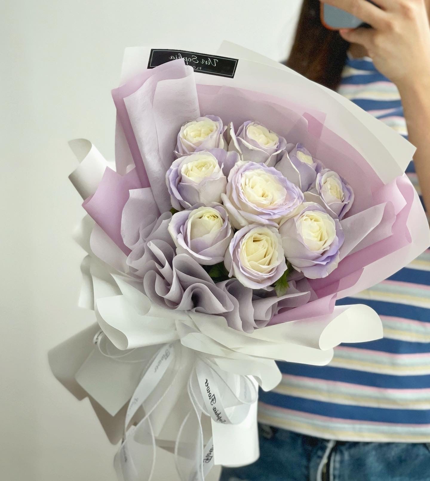 Ice purple roses
