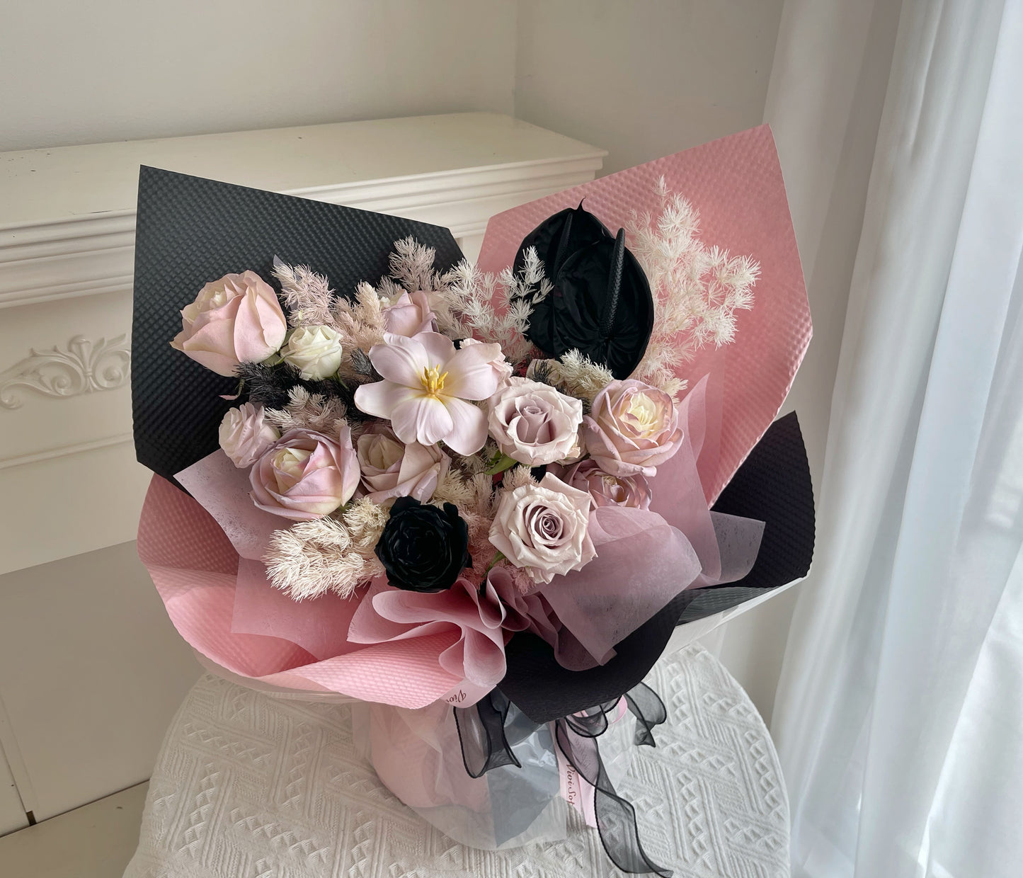 Black pink M size