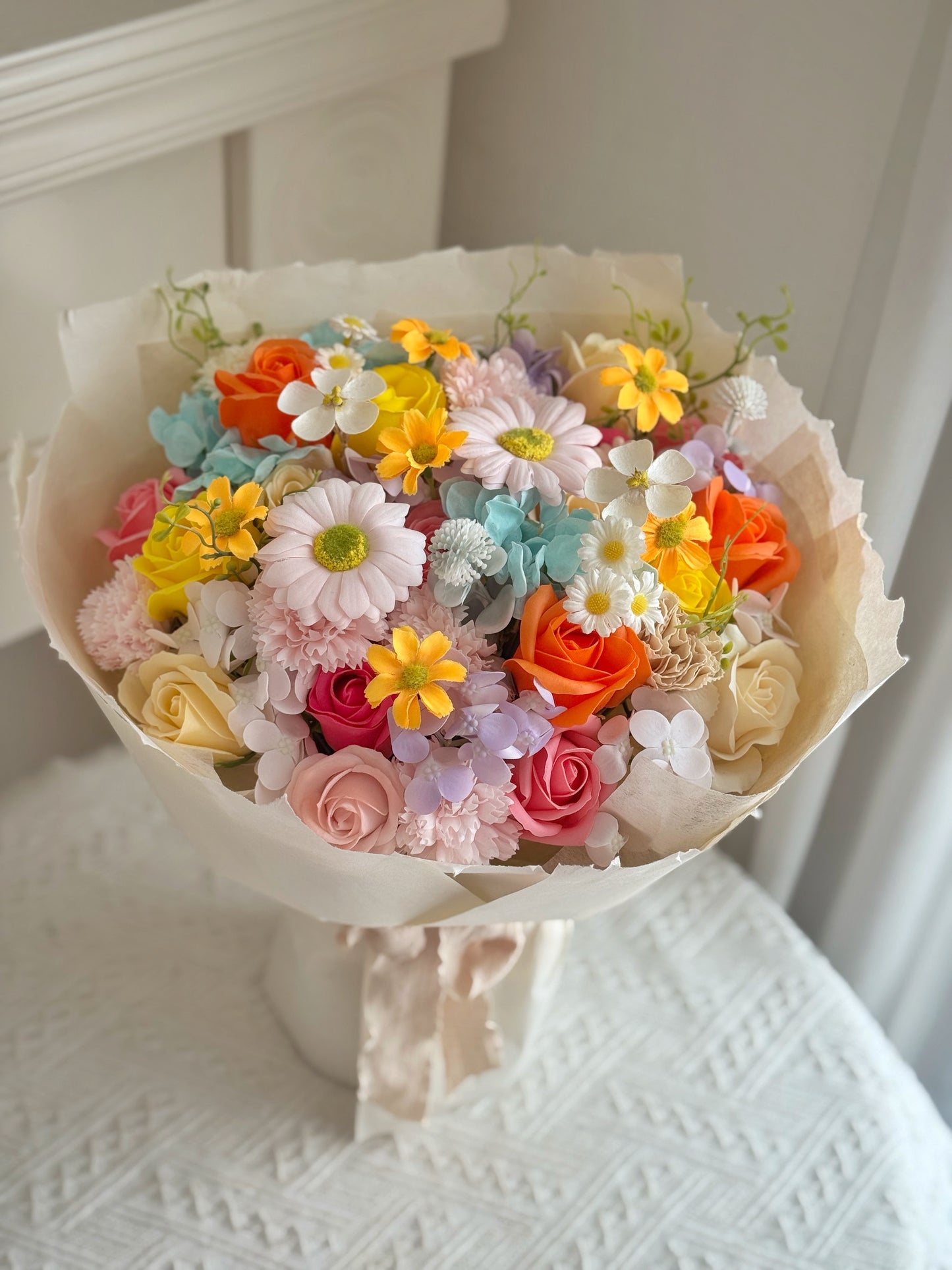 Soap flower mixture