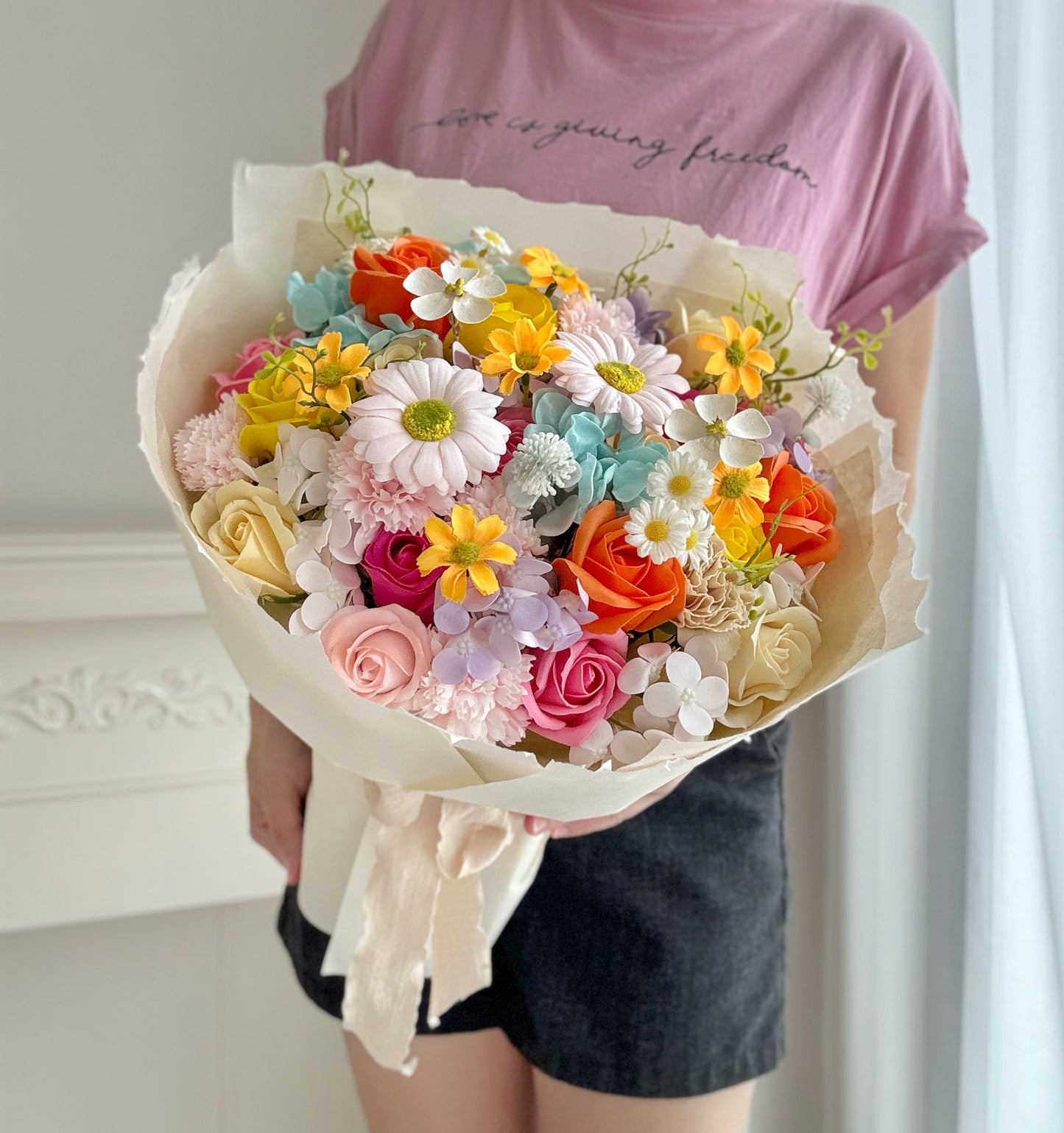 Soap flower mixture