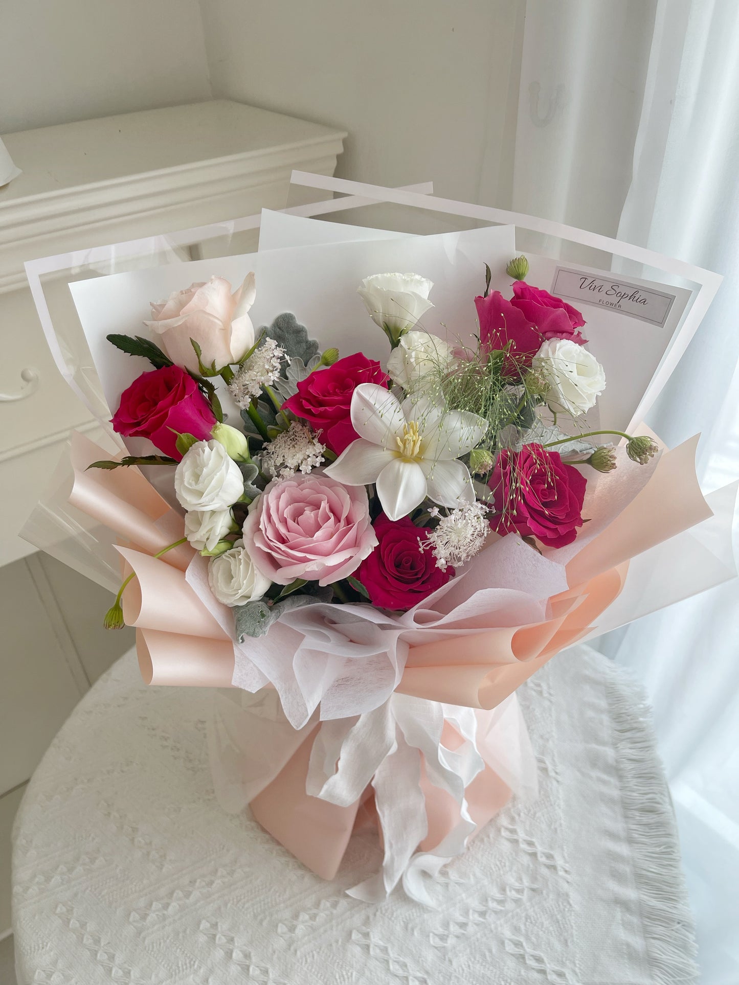 Mixture hot pink &pink bouquet