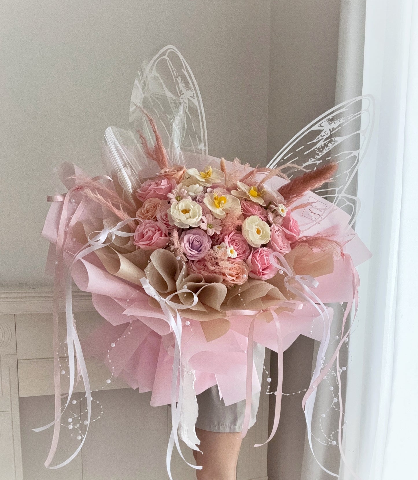 Butterfly soap flower bouquet