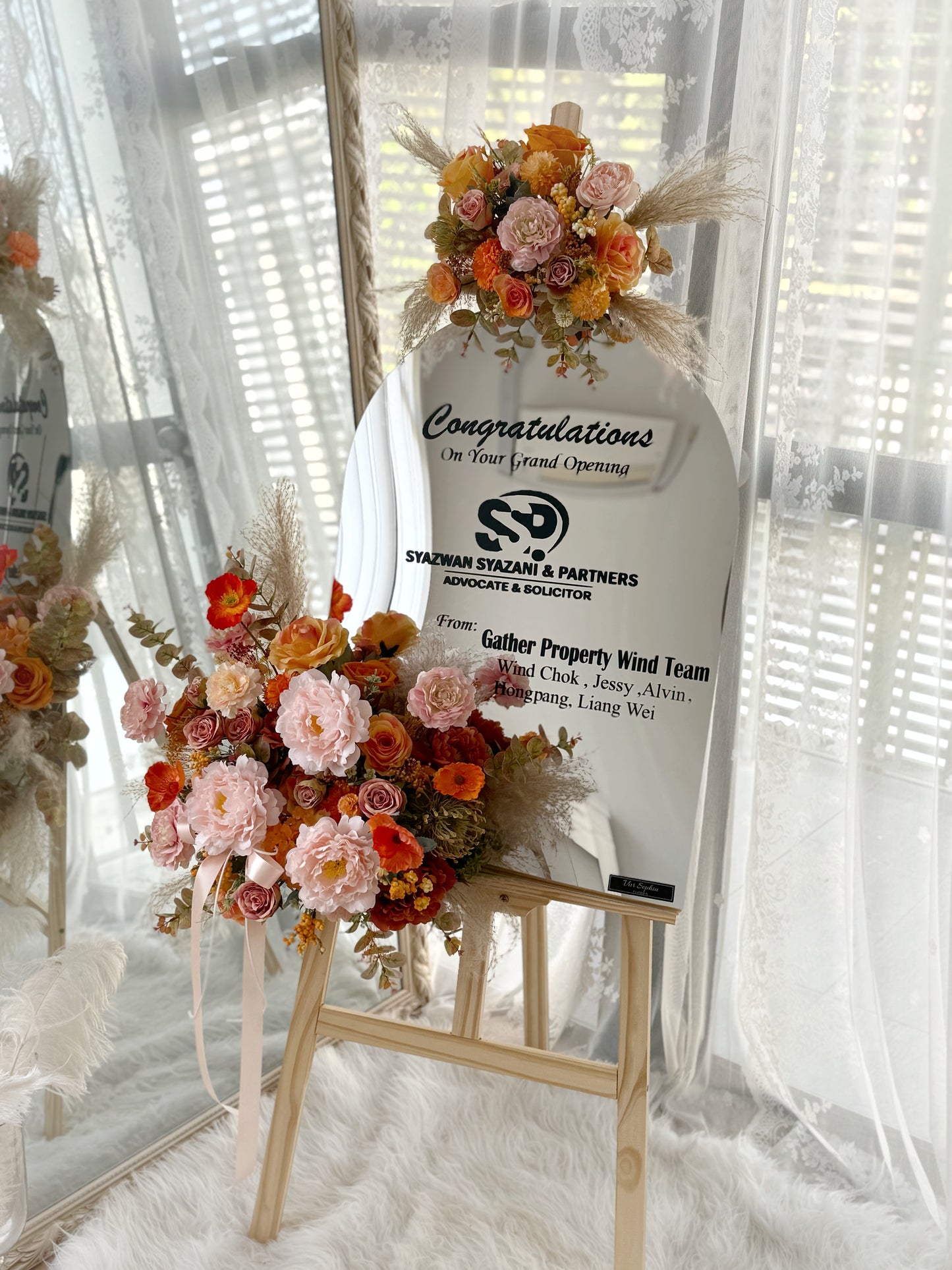 Grand opening flower board stand