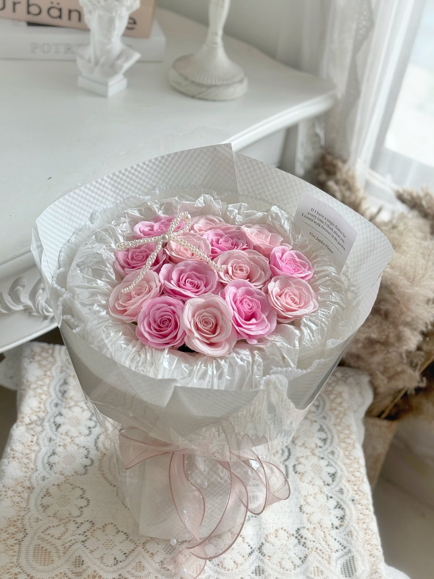Soap flower bouquet