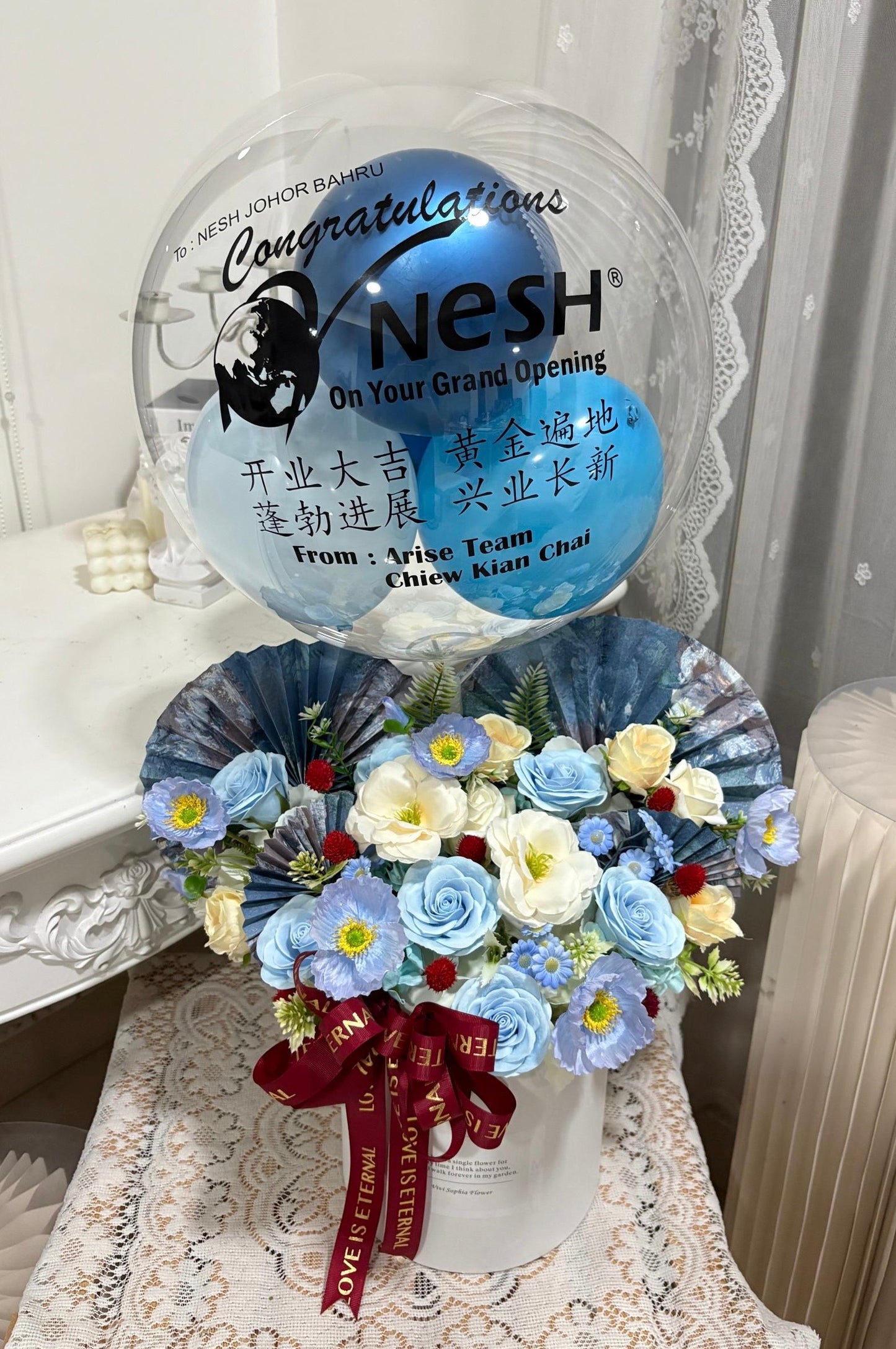 Grand Opening Flower table arrangement