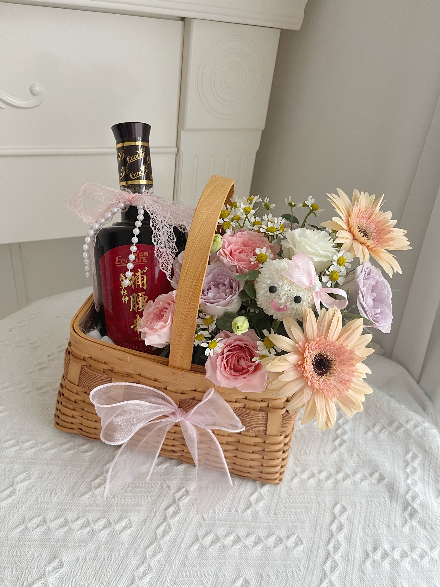 Confinement Tonic with Flower basket set