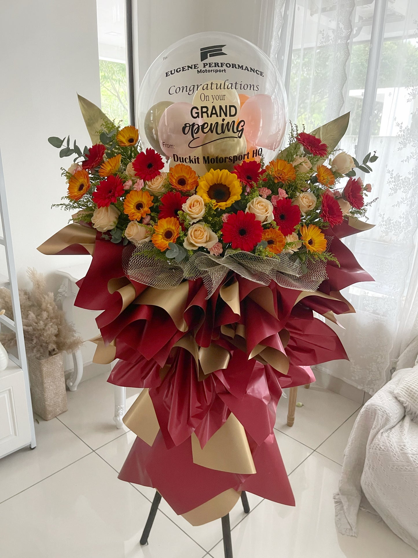 Grand opening flower stand