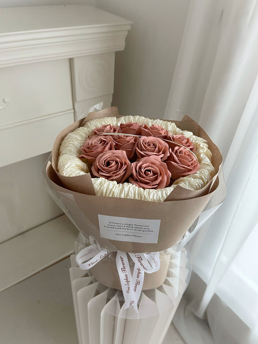 Cappucino soap flower