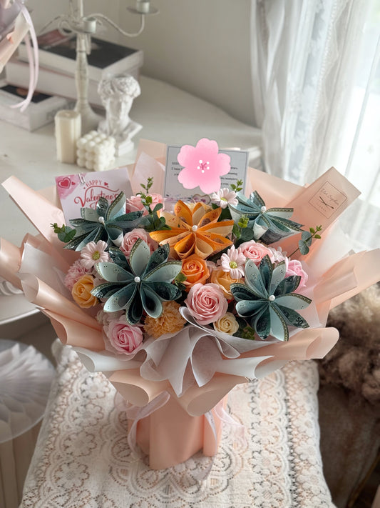 Soap Flower Cash bouquet