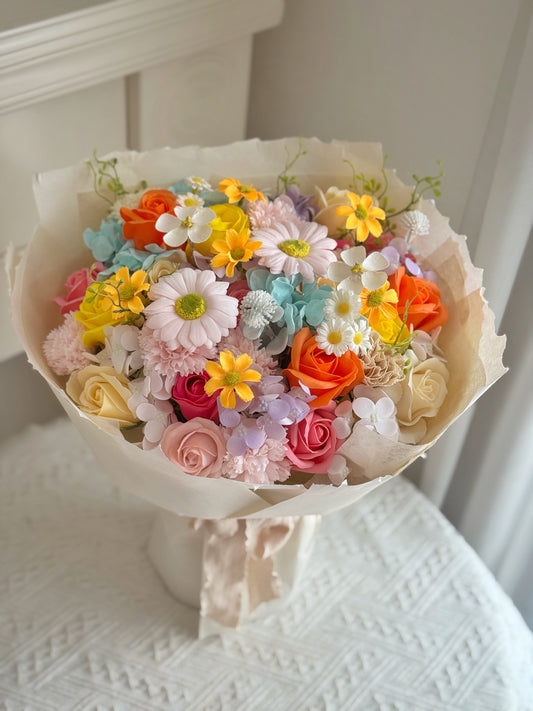 Soap flower mixture