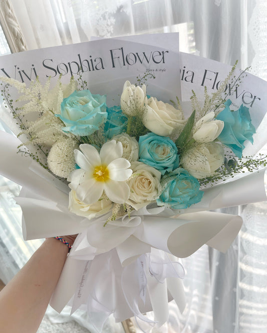 Mixture Tiffany blue bouquet