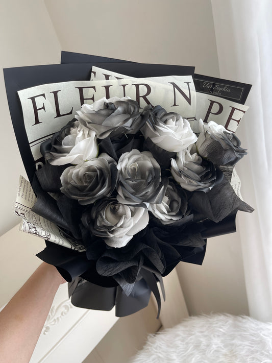 Black rider soap flower