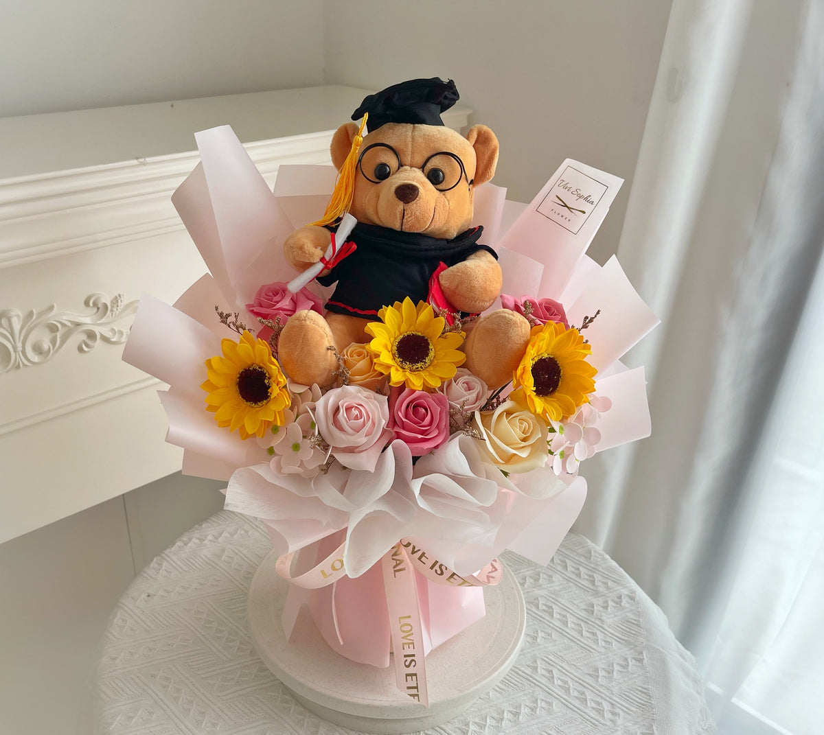 Graduation bouquet *soap flower – Vivi Sophia Flower