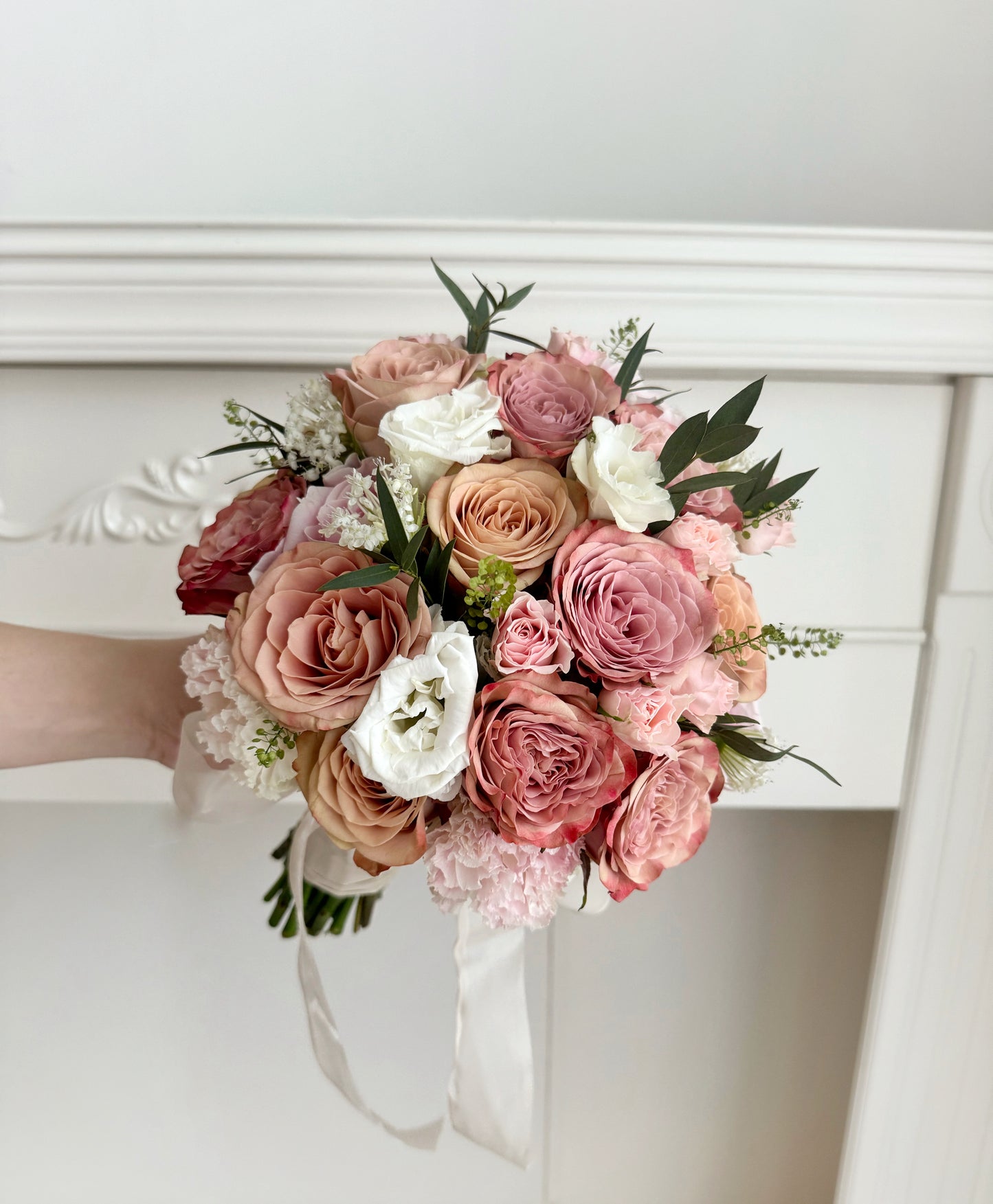 Cappuccino mixture bridal bouquet