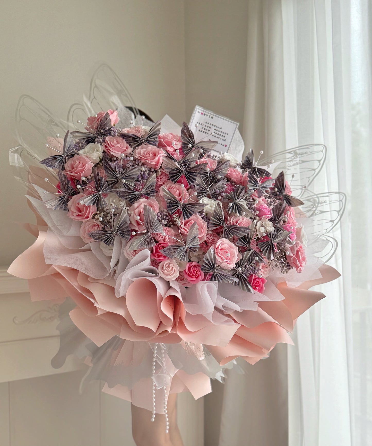 Butterfly cash bouquet