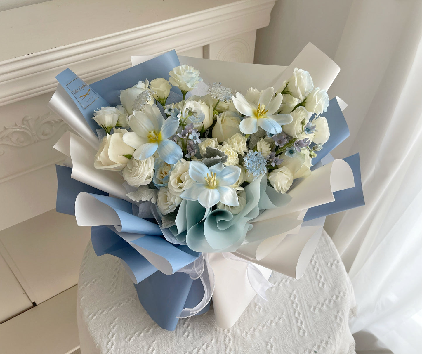 Mixture Blue white Bouquet